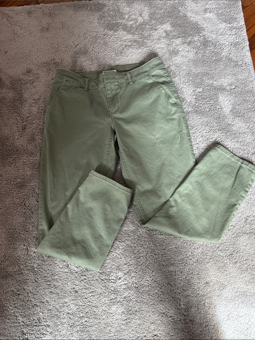 LOFT Olive Green Straight Leg Trousers